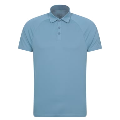 Mountain Warehouse Mens IsoCool Lightweight Polo Shirt (Light Blue)