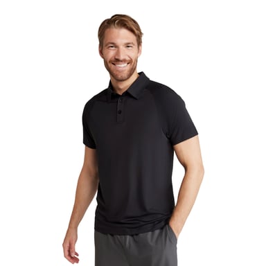 Mountain Warehouse Mens IsoCool Lightweight Polo Shirt (Black)