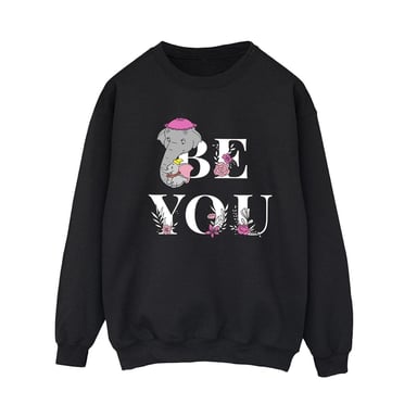 Disney Womens/Ladies Dumbo Be You Sweatshirt (Black)