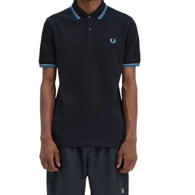 Fred Perry M3600 Twin Tipped Polo Shirt In Black