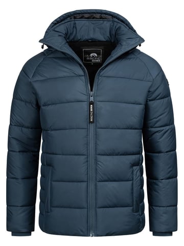 Arctic Seven Men's Padded Winter Jacket with Detachable Hood in Navy
