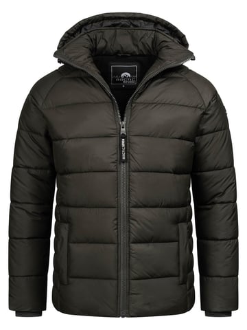 Arctic Seven Gewatteerde Winterjas voor Heren met Afneembare Capuchon Donkergrijs
