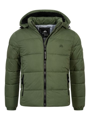 Arctic Seven Men's Winter Puffer Jacket Dark Green