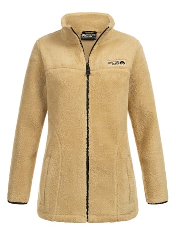 Arctic Seven Dames Sherpa Fleecejas – Warme Outdoorjas met Rits Pale Khaki