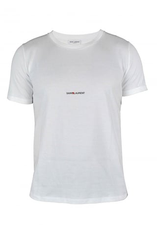 Saint Laurent T-Shirt Rive gauche White