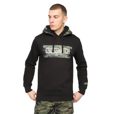 Crosshatch Herr Camtort Hoodie (Svart)