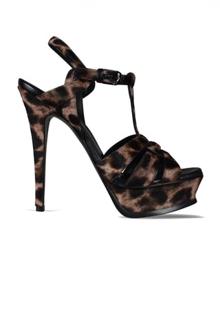 Saint Laurent Tribute Sandals Brown