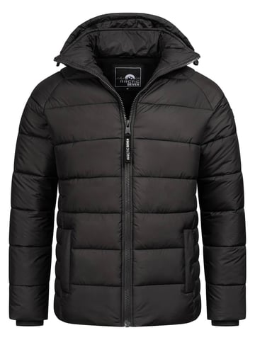 Arctic Seven Gewatteerde Winterjas voor Heren met Afneembare Capuchon Zwart