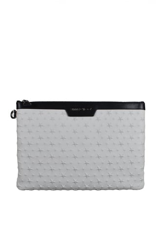 Jimmy Choo Derek clutch bag White