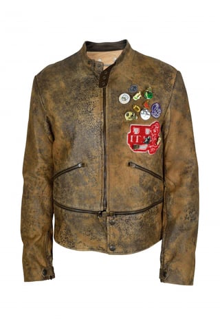 Golden Goose Deluxe Merk Leren Jas Bruin