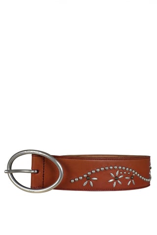 Saint Laurent Studded belt Brown