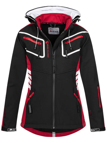 Arctic Seven Dames Softshell Jas Zwart-Rood