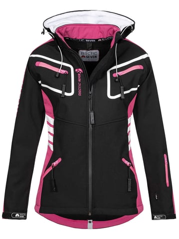 Arctic Seven Dames Softshell Jas Zwart-Roze