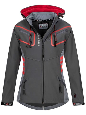 Arctic Seven Dames Softshell Jas Donkergrijs-Lichtgrijs