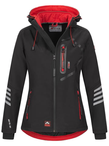 Arctic Seven Dames Softshelljas Zwart-Rood