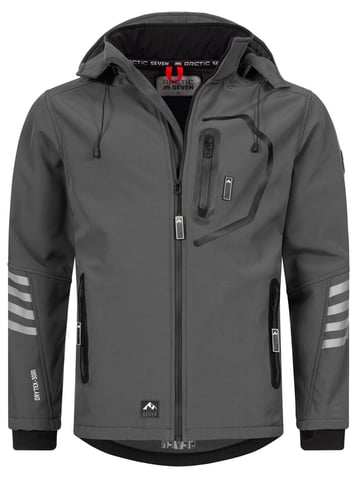 Arctic Seven Softshell Jas voor heren Overgangsjas - Grijs-Zwart