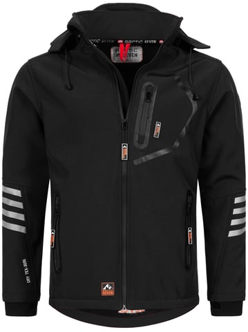 Arctic Seven Softshell Jas voor heren Overgangsjas - Zwart-Oranje