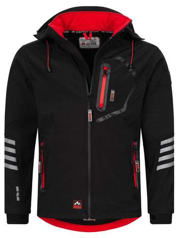 Arctic Seven Softshell Jas voor Heren – Zwart-Rood