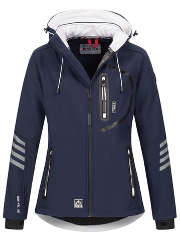 Arctic Seven Dames Softshelljas Marineblauw-Wit