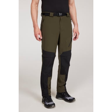 Mountain Warehouse Mens Forest Convertible Hiking Trousers (Green)