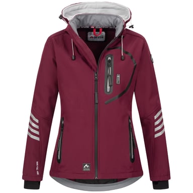 Arctic Seven Dames Softshelljas Wijnrood-Grijs