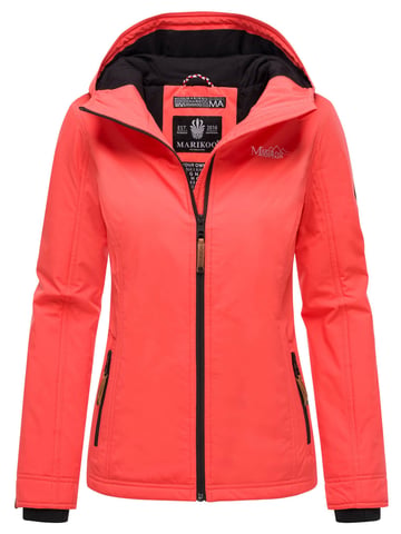 Marikoo Women’s Lightweight Transitional Jacket Water and Wind Resistant with Hood Coral Pink