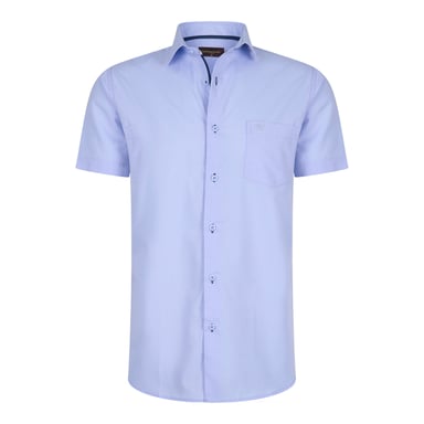 Cappuccino Italia Overhemden Korte Mouw Palermo Blue
