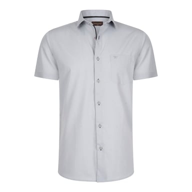 Cappuccino Italia Overhemden Korte Mouw Palermo Grey