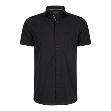 Cappuccino Italia Overhemden Korte Mouw Palermo Black