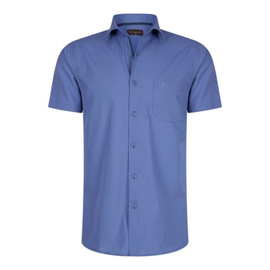 Cappuccino Italia Overhemden Korte Mouw Palermo Blue