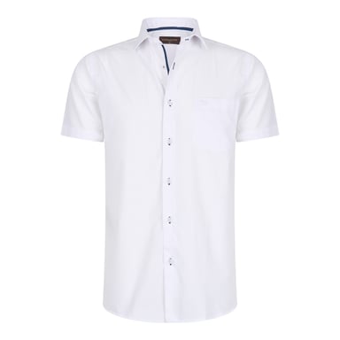 Cappuccino Italia Overhemden Korte Mouw Palermo White