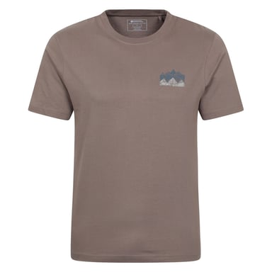 Mountain Warehouse Mens Mountain Peaks T-Shirt (Dark Beige)