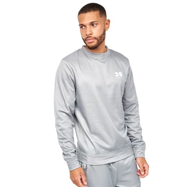Crosshatch Mens Langtons Crew Neck Track Top (Charcoal)