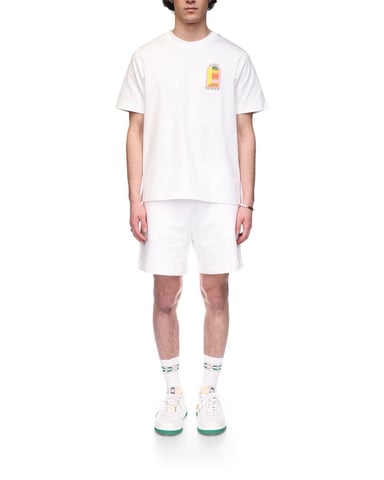 Casablanca Gradient Booglogo Gedrukt T-shirt in Wit