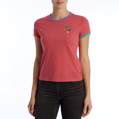 Girls' Short-Sleeved T-Shirt Gr Hearts V VN0A4ULHZKD1