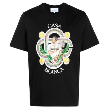 Casablanca Le Joueur Design zwart T-shirt