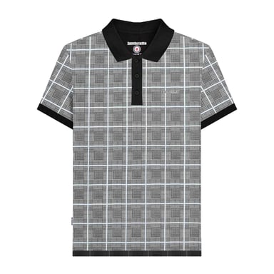 Lambretta Heren Prins van Wales geruit poloshirt (Wit)