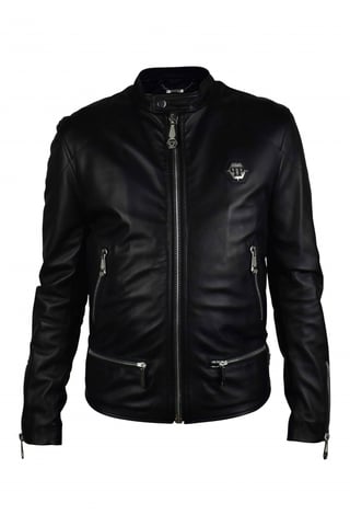 Philipp Plein Biker jacket Black