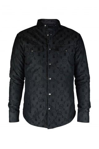Philipp Plein LS Monogram shirt Black