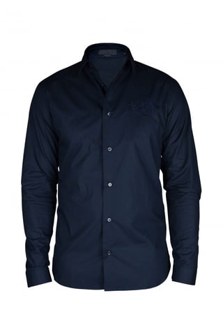 Philipp Plein Gold Cut LS Skull shirt Blue