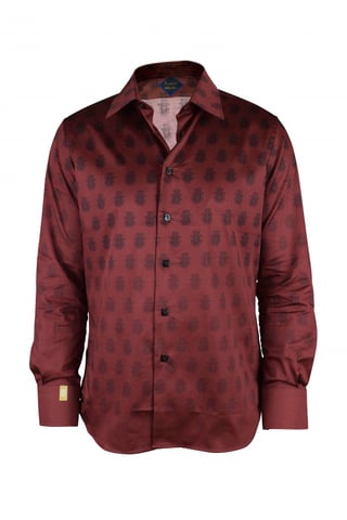 Billionaire LS Milano All over shirt Burgundy