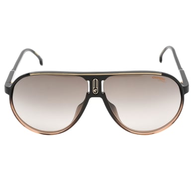 Carrera bruine gradiëntlens, zwarte detail bruine zonnebril