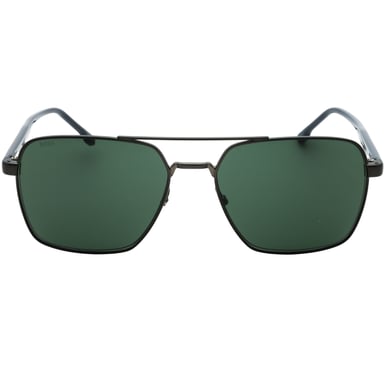 Hugo Boss Green Lens Matte Ruthenium Black Sunglasses