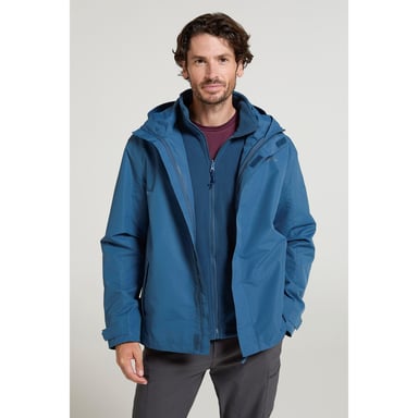 Mountain Warehouse Mens Fell II 3 in 1 Jacket (Dark Blue)