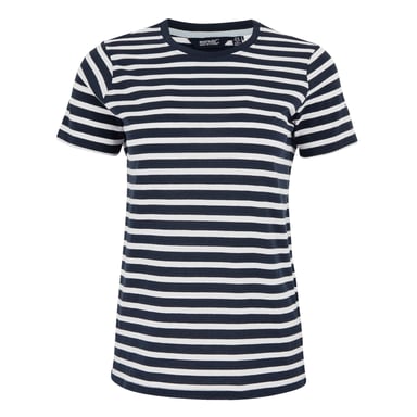 Regatta Womens/Ladies Bayletta Striped T-Shirt (Navy/White)
