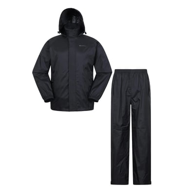 Mountain Warehouse Mens Pakka Jacket and Trousers Set (Black)
