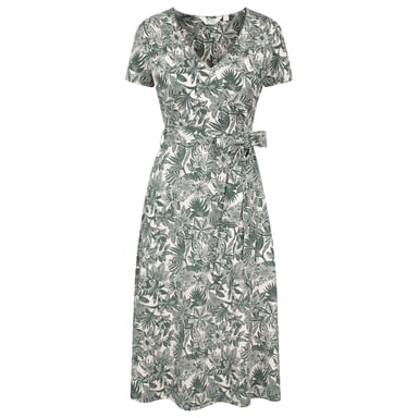 Mountain Warehouse Womens/Ladies Santorini Floral Wrap Midi Dress (Khaki Green)