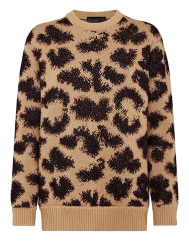 Pullover Round Neck Leopard