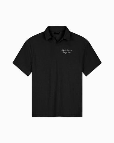Black Bananas Terry Lounge Polo, Black