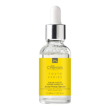 skinChemists Youth Series Acne Prone Serum Salicylic Acid 2%, Centella Asiatica 3% 30ml